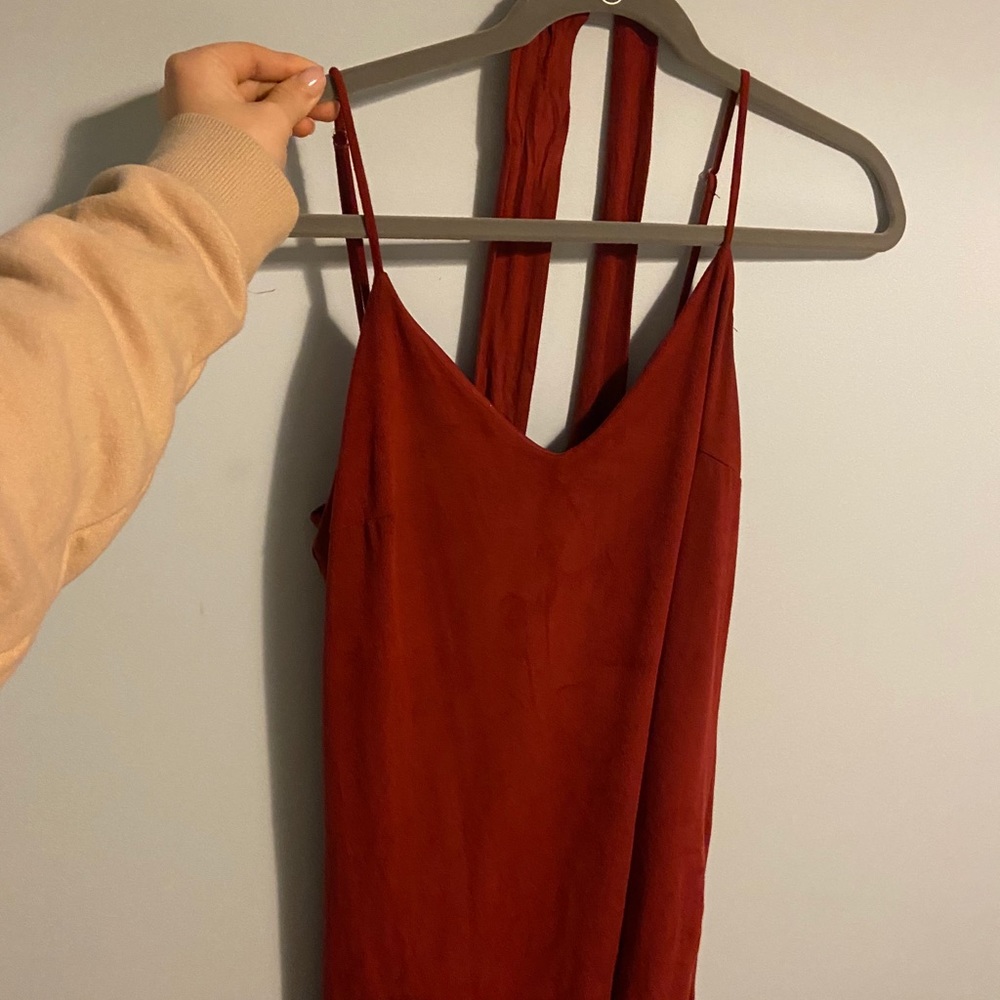 Mixology Dress suede burgundy dress with choker